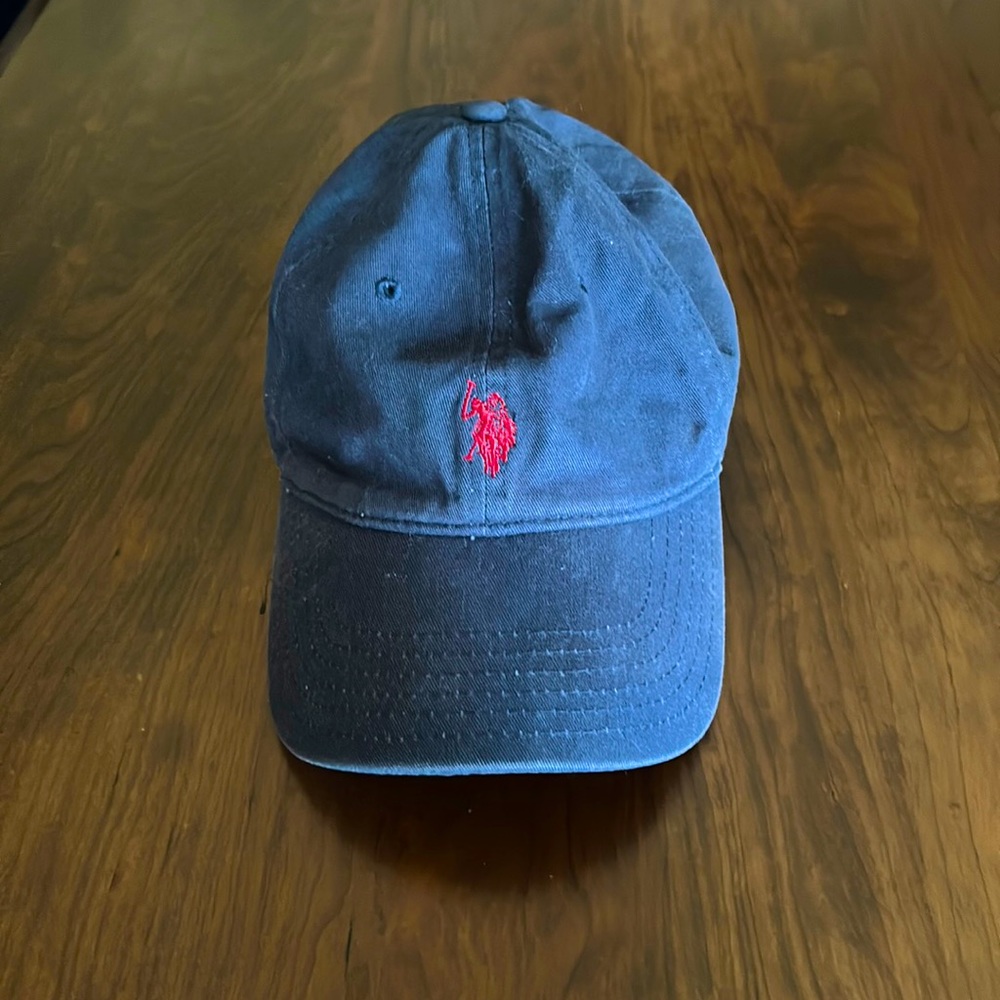 Vintage U.S POLO ASSN. Baseball Cap (Navy & Red)